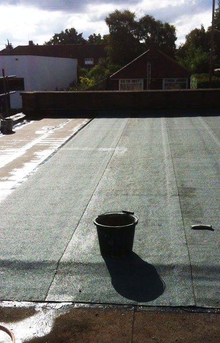 Felt flat roof